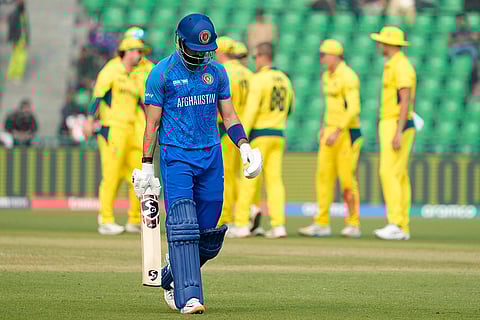 ICC Champions Trophy, AFG vs AUS: Afghanistan's Ibrahim Zadran walks off the field