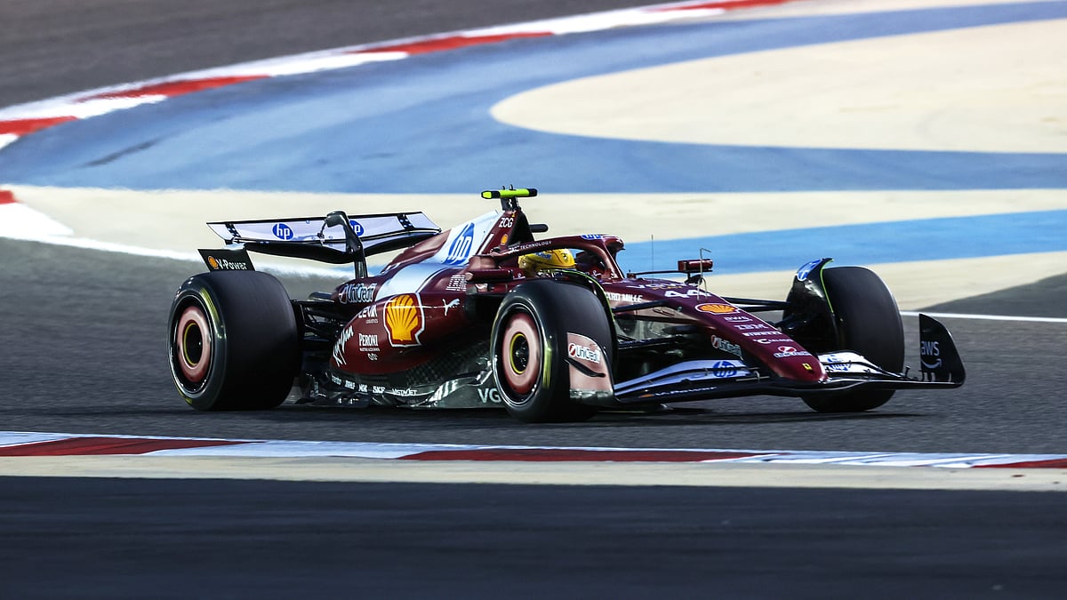 Lewis Hamilton during pre-season testing for Ferrari