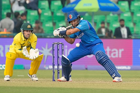 ICC Champions Trophy, AFG vs AUS: Afghanistan's Rahmat Shah plays a shot
