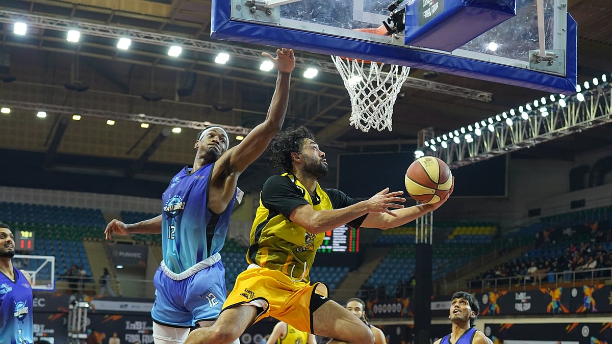 InBL Pro U25 : A glimpse from the Punjab Warriors vs Hyderabad Falcons, InBl Pro U25 match. 