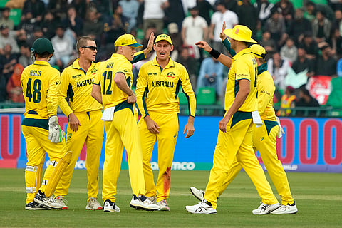 ICC Champions Trophy, AFG vs AUS: Australia's Adam Zampa celebrates after the dismissal of Afghanistan's Hashmatullah Shahidi