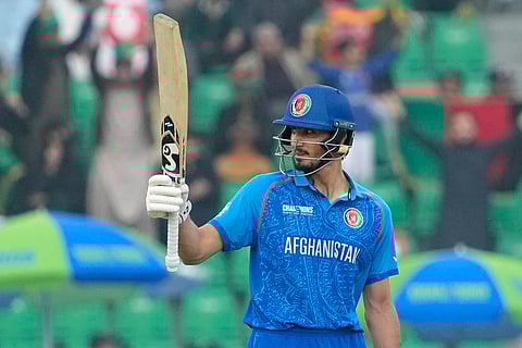 ICC Champions Trophy, AFG vs AUS: Afghanistan's Sediqullah Atal celebrates after scoring fifty