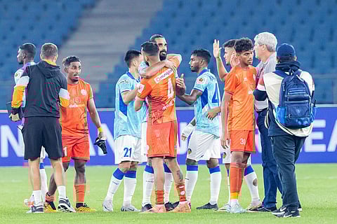 ISL 2024-25, Punjab FC Vs FC Goa: Players and coaching staff after the end of the match