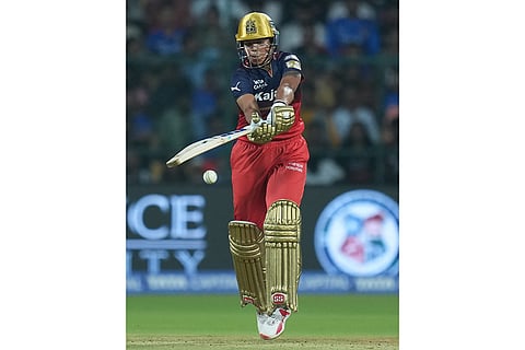 WPL 2025, RCB vs GG: Royal Challengers Bengaluru’s Richa Ghosh plays a shot