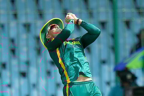 Champions Trophy 2025, RSA Vs ENG: South Africa's Rassie van der Dussen takes catch of England's Philip Salt 