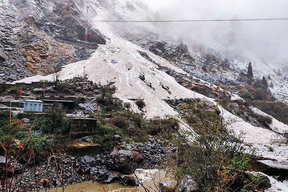 | Photo: PTI  : Rainfall and avalanche in Uttarakhand