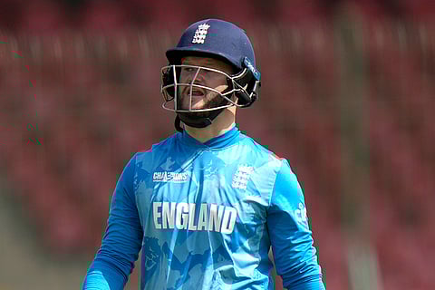Champions Trophy 2025, RSA Vs ENG: England's Ben Duckett reacts as he walks off the field