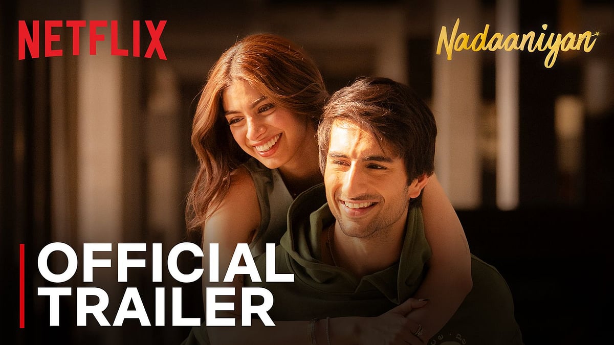 YouTube : Ibrahim Ali Khan and Khushi Kapoor in Nadaaniyan trailer 