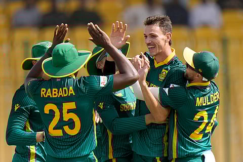 Champions Trophy 2025, RSA Vs ENG: South Africa's Marco Jansen celebrates Ben Duckett's wicket