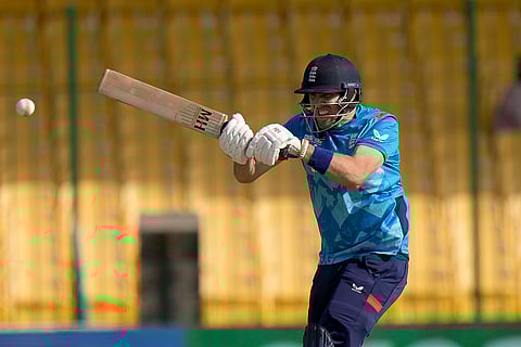 Champions Trophy 2025, RSA Vs ENG: England's Jamie Overton plays a shot