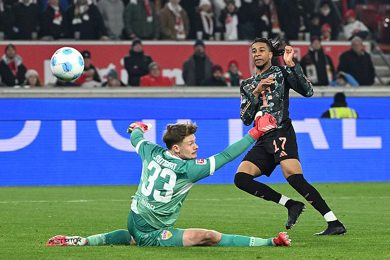 Germany Bundesliga soccer 2024-25 VfB Stuttgart vs Bayern Munich: Michael Olise