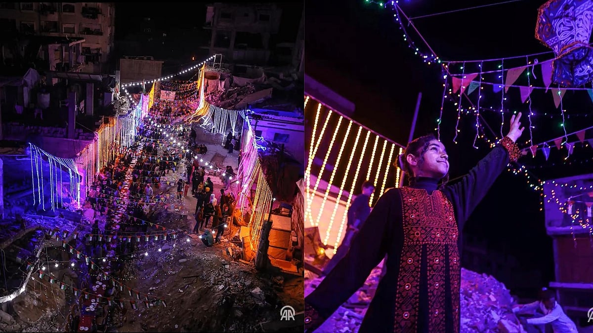 | Image- Anadolu English/X  : Gazans Deck The Streets: A Vibrant Welcome To Ramadan