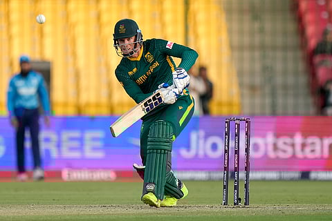 Champions Trophy 2025, RSA Vs ENG: South Africa's Rassie van der Dussen plays a shot