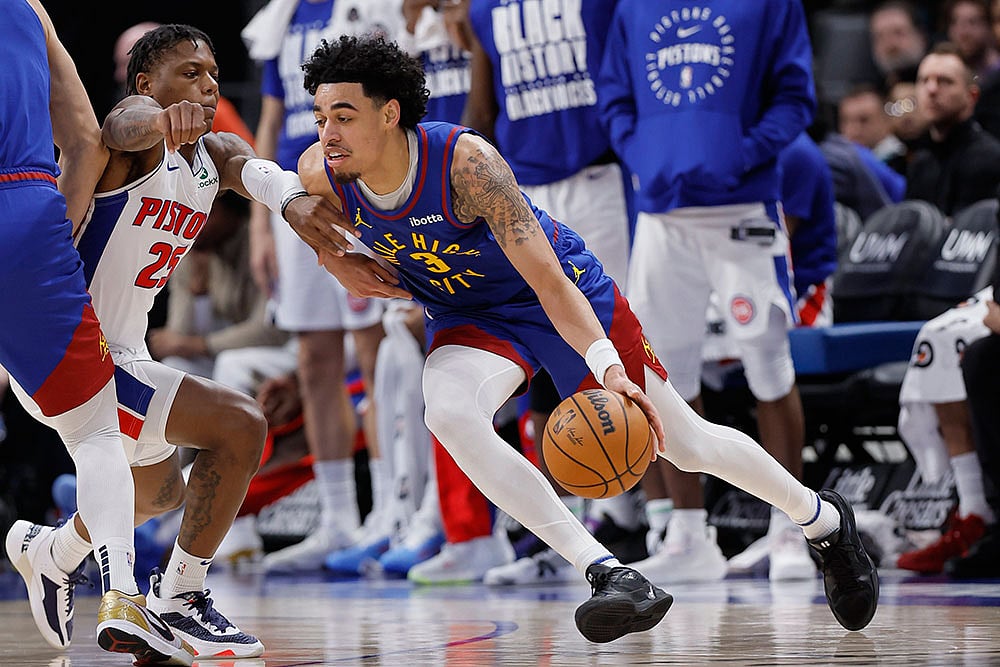 | Photo: AP/Duane Burleson : NBA: Detroit Pistons vs Denver Nuggets