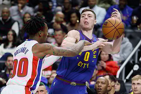 NBA Basketball Game: Denver Nuggets vs Detroit Pistons