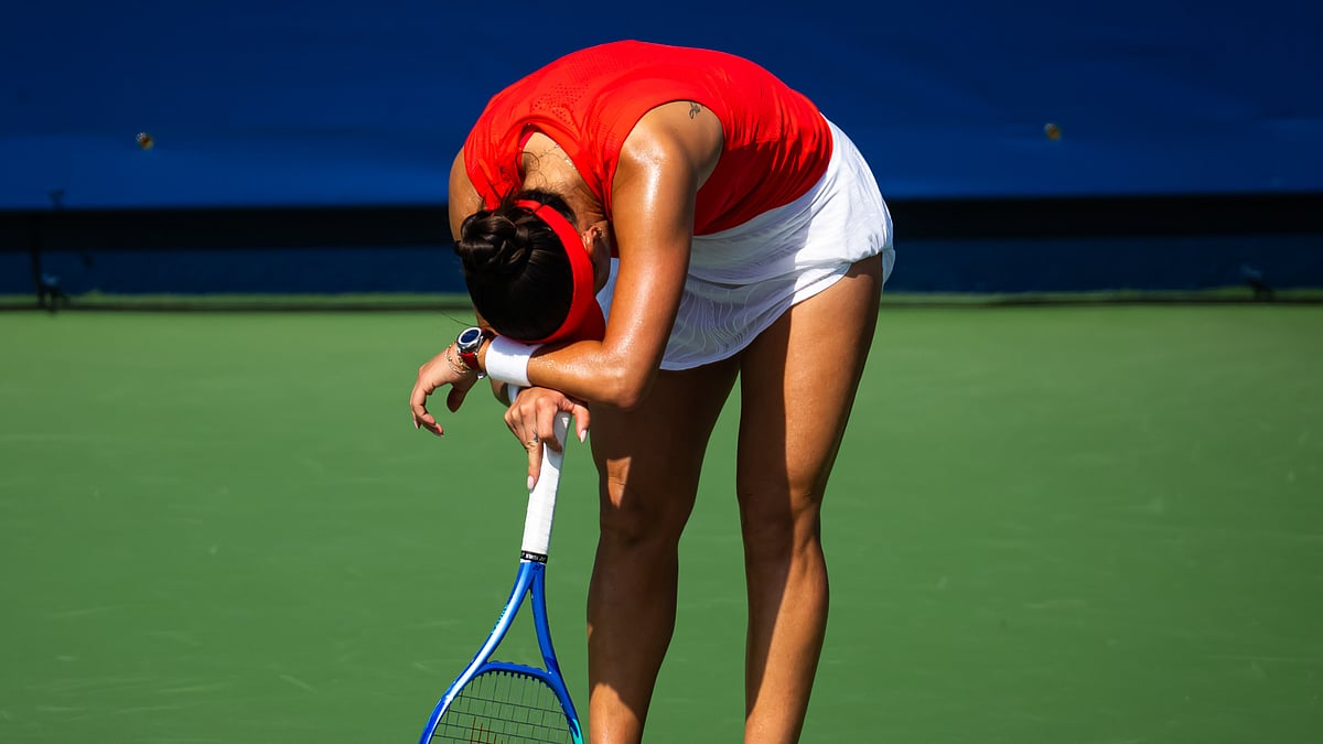 Jessica Pegula celebrates her win over  McCartney Kessler