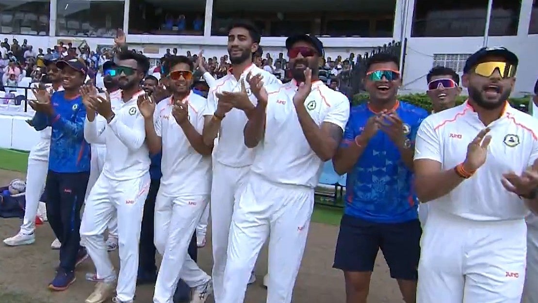 BCCI : Vidarbha players and staff celebrate after clinching their 3rd Ranji crown.