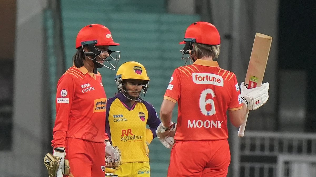 PTI : Beth Mooney with Harleen Deol for Gujarat Giants.