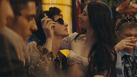 Mark Eydelshteyn and Mikey Madison in a still from the film