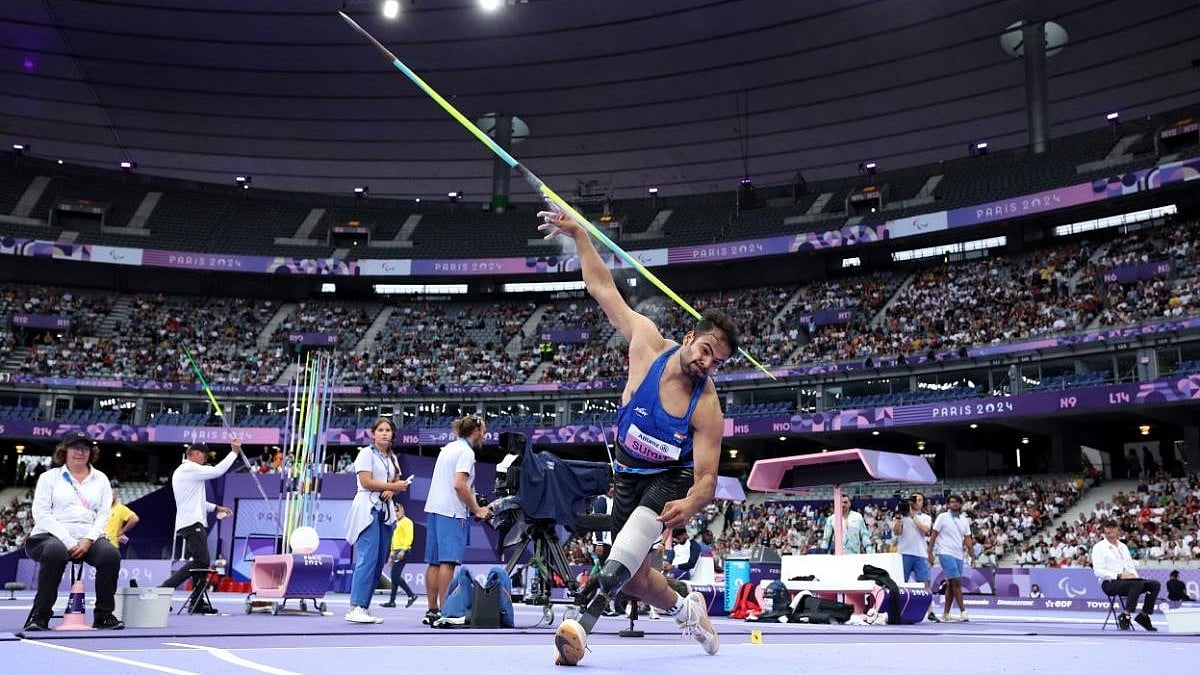 World Para Athletics : Two-time Paralympic and world javelin throw champion Sumit Antil.