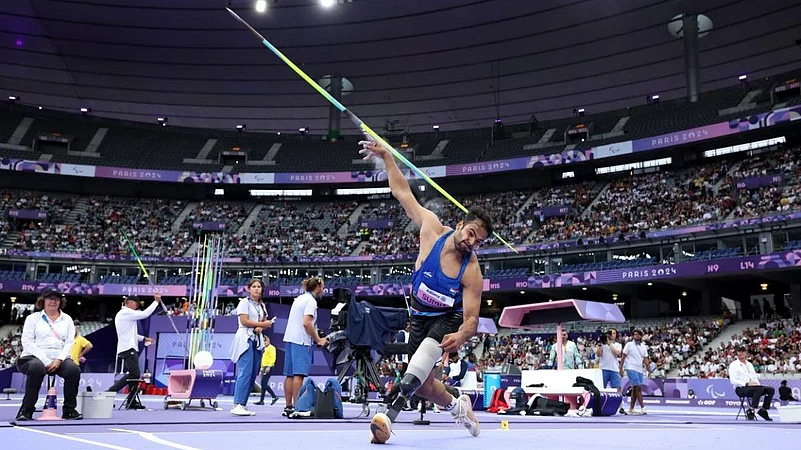 Two-time Paralympic and world javelin throw champion Sumit Antil.