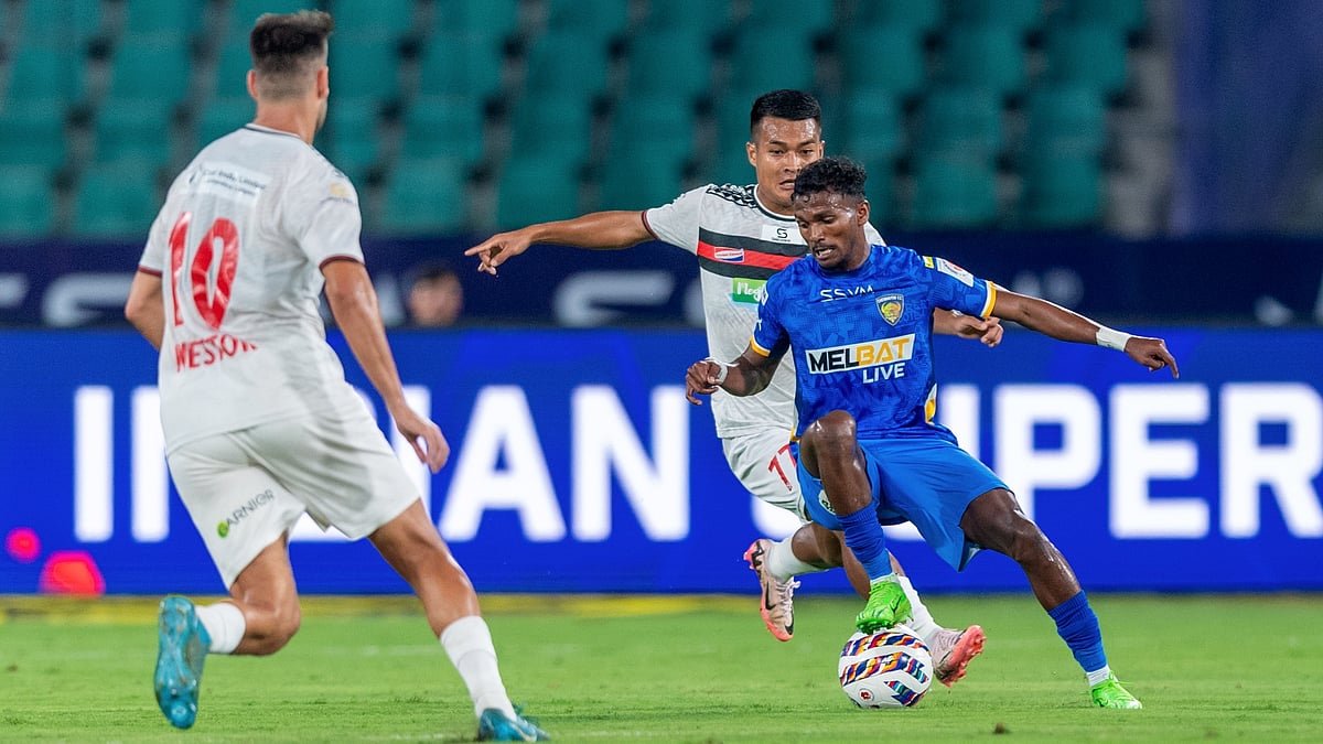 PTI : Vincy Barretto of Chennaiyin FC in action during the Indian Super League game against NorthEast United FC.