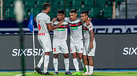 East Bengal Vs NorthEast United LIVE Score, ISL: Highlanders Lock Horns Against Red & Gold Brigade In Kolkata Photo: FSDL/ISL : NorthEast United players celebrate a goal against Chennaiyin FC.