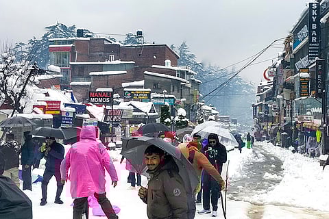 Snowfall in Manali