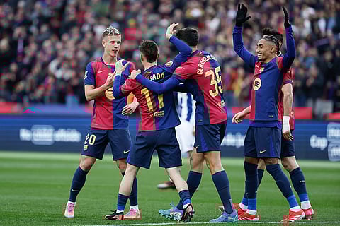 La Liga Soccer Match: Barcelona Vs Real Sociedad