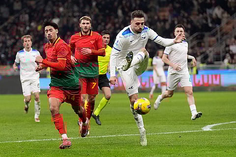 Serie A Soccer Match: Lazio vs AC Milan