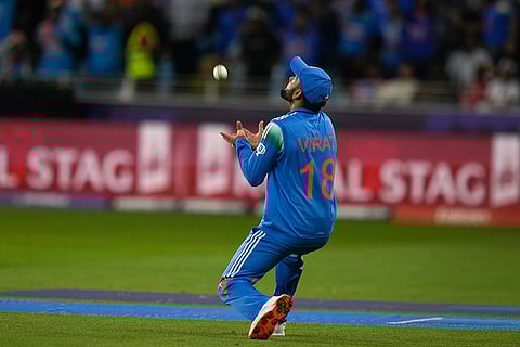 Kohli’s 300th ODI, IND vs NZ: India's Virat Kohli takes the catch to get New Zealand's Matt Henry