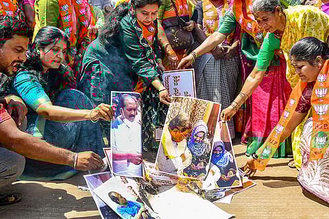 Protest over Anganwadi nutrition scam