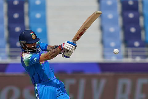 Kohli’s 300th ODI, IND vs NZ: Virat Kohli plays a shot