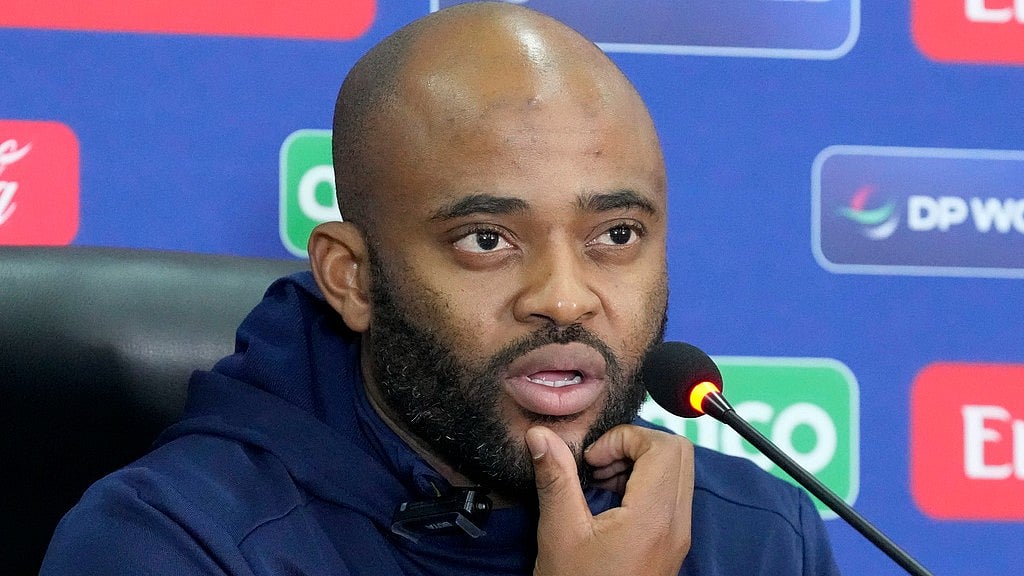 AP : South Africa's skipper Temba Bavuma speaks during a press conference regarding their Champions Trophy semi-final match against New Zealand, in Lahore.