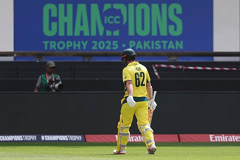 CT 2025 IND vs AUS semifinal: Australia's Travis Head walks off the field after losing his wicket
