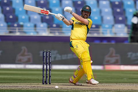 CT 2025 IND vs AUS semifinal: Australia's Travis Head plays a shot