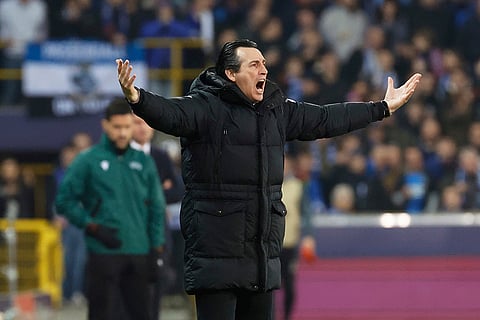 UCL 2024-25 Round Of 16 First leg, Brugge vs Villa: Aston Villa's head coach Unai Emery