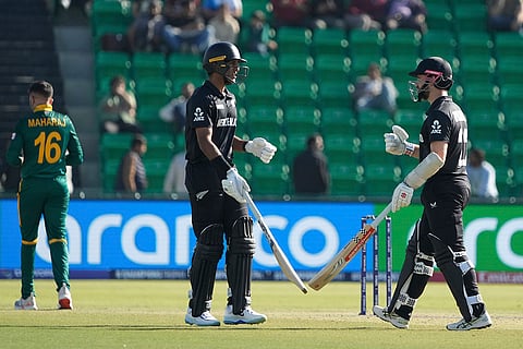 CT 2025, SA vs NZ Semifinal: New Zealand's Kane Williamson and Rachin Ravindra celebrate scoring runs