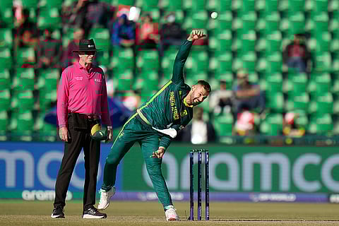 CT 2025, SA vs NZ Semifinal: South Africa's Aiden Markram bowls a delivery