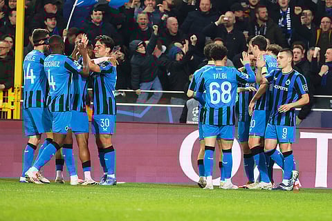 UCL 2024-25 Round Of 16 First leg, Brugge vs Villa: Brugge's Maxim De Cuyper scored his sides first goal