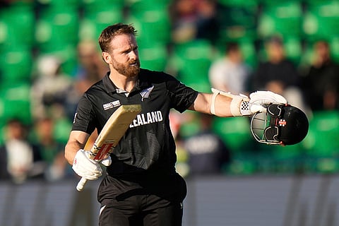 CT 2025, SA vs NZ Semifinal: Kane Williamson celebrates after scoring a century