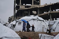 Israel Prepares To Deploy Tear Gas Drones In Occupied West Bank Ahead Of Ramadan: Report | Photo: AP : Palestinians refugees