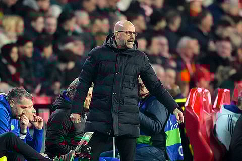 UCL 2024-25 Round Of 16 First leg, PSV vs ARS: PSV's head coach Peter Bosz
