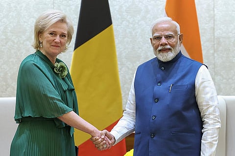 PM Modi, Belgium's Princess meet