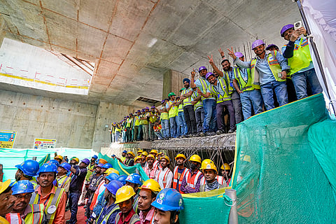 Breakthrough at Vasant Kunj TBM Project Site