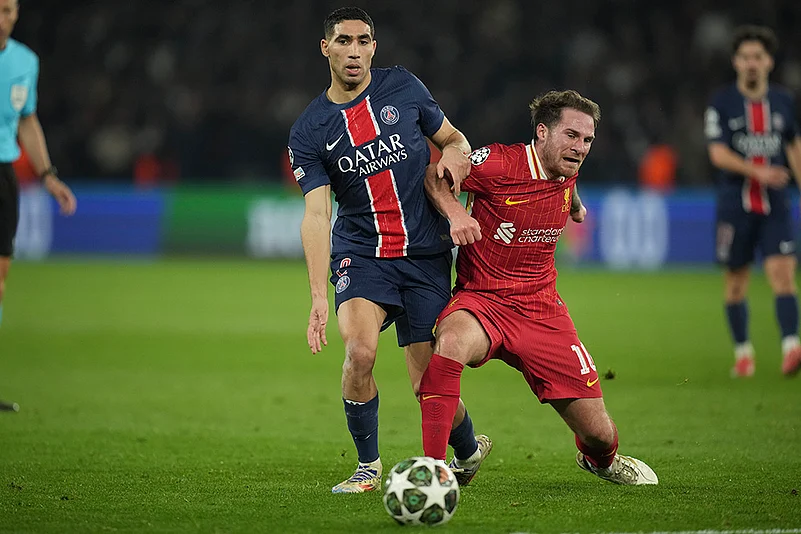UEFA Champions League round of 16 first leg soccer PSG vs Liverpool: Achraf Hakimi