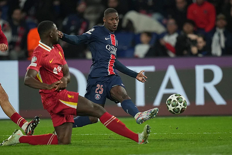 UEFA Champions League round of 16 first leg soccer PSG vs Liverpool: Nuno Mendes