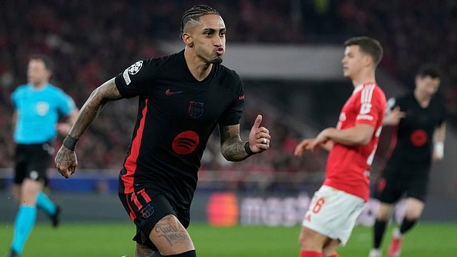 Benfica 0-1 FC Barcelona, Champions League: Raphinha Earns 10-Man Barca Tight First-Leg Victory