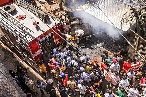 Vehicle catches fire in Ranchi