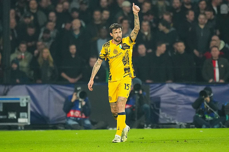 UEFA Champions League round of 16 first leg soccer Feyenoord vs Inter Milan: Francesco Acerbi